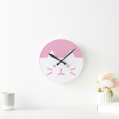 Roze kast voor de muur ronde klok (Huis)