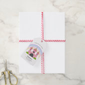 Roze Kasteel Koninklijke Prinses Verjaardagsfeest Cadeaulabel (Met Touw)