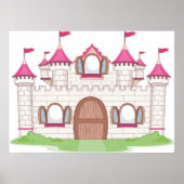 Roze kasteel poster (Voorkant)