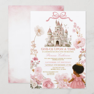 Roze Kasteel Prinses Eens-op-een-Keer Verjaardag I Kaart