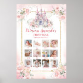 Roze Kasteel Prinses Eerste jaar Photo Collage Pos Poster (Voorkant)