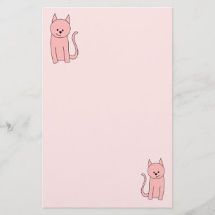  roze kat briefpapier