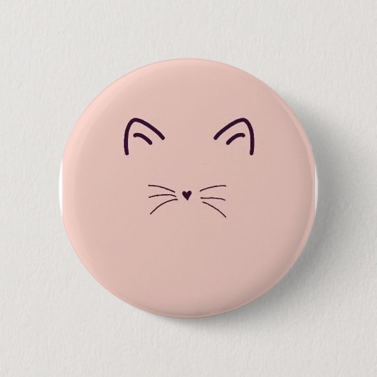 Roze kat ~ Button (Voorkant)