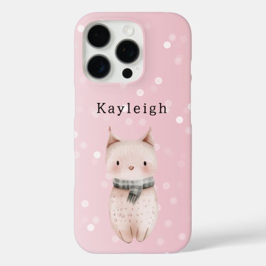 Roze Kat Confetti Stippen Case-Mate iPhone Case (Achterkant)