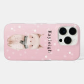 Roze Kat Confetti Stippen Case-Mate iPhone Case (Achterkant (horizontaal))