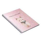 Roze Kat Confetti Stippen Notitieboek (Rechterzijde)