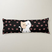 Roze kat- en pootkraag lichaamskussen (Achterkant)