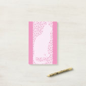 Roze kat en poten post-it® notes (Op bureau)