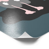 Roze Kat Foto Afdruk (Hoek)