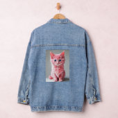 Roze Kat Fotoportret Denim Jacket (Hangar)