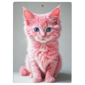 Roze Kat Fotoportret Klembord (Achterkant)