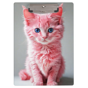 Roze Kat Fotoportret Klembord