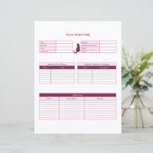 Roze kat Gezondheidsdossier Pagina (Staand voorkant)