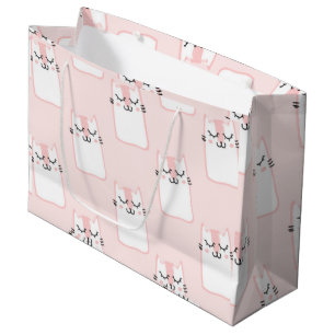 Roze kat groot cadeauzakje