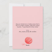 Roze Kat Huisdier Liefhebber Kerst Platte Feestdagenkaart (Achterkant)