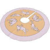 Roze Kat Kerstlicht Kerstboom Rok (Gekanteld)