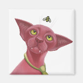 Roze kat magneet (Voorkant)