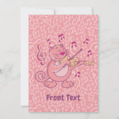 Roze kat met gewelddadige uitnodiging (Voorkant)