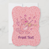 Roze kat met gewelddadige uitnodiging (Voorkant)