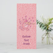 Roze kat met gewelddadige uitnodiging (Staand voorkant)