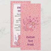 Roze kat met gewelddadige uitnodiging (Voorkant / Achterkant)