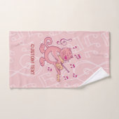Roze kat met Violin Bad Handdoek (Handdoek)