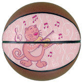 Roze kat met Violin Basketbal (Voorkant)
