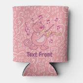 Roze kat met Violin Bottle Cooler (Voorkant)