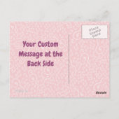 Roze kat met Violin Briefkaart (Achterkant)