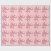 Roze kat met Violin Cadeaupapier (Vlak)