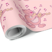 Roze kat met Violin Cadeaupapier (Rol Hoek)