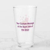 Roze kat met Violin Glass Glas (Achterkant)