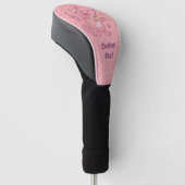 Roze kat met Violin Golf Head Hoesje Golfheadcover (Schuin)