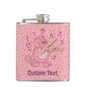 Roze kat met Violin Hip Flask Heupfles (Voorkant)
