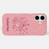 Roze kat met Violin iPhone Case (Achterkant (horizontaal))