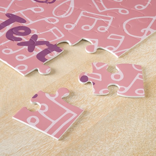 Roze kat met Violin Jigzaag Puzzle Legpuzzel (Zijkant)