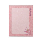 Roze kat met Violin Notitieblok (Linkerzijde)