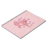 Roze kat met Violin Notitieboek (Linkerzijde)