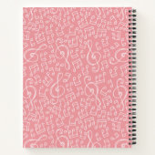 Roze kat met Violin Notitieboek (Achterkant)