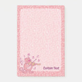 Roze kat met Violin Post-it Notes (Voorkant)