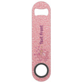Roze kat met Violin Speed flesopening Flessenopener (Voorkant)