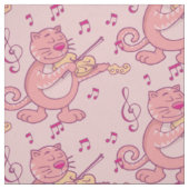 Roze kat met Violin Stof (Swatch)