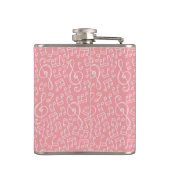 Roze kat met viool hipflacon heupfles (Achterkant)
