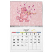 Roze kat met viool kalender (Mar 2027)
