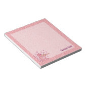 Roze kat met viool notitieblok (Schuin)