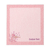 Roze kat met viool notitieblok (Voorkant)