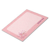 Roze kat met viool notitieblok (Schuin)
