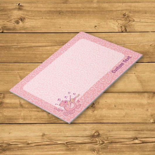 Roze kat met viool notitieblok