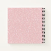 Roze kat met viool notitieboek (Achterkant)