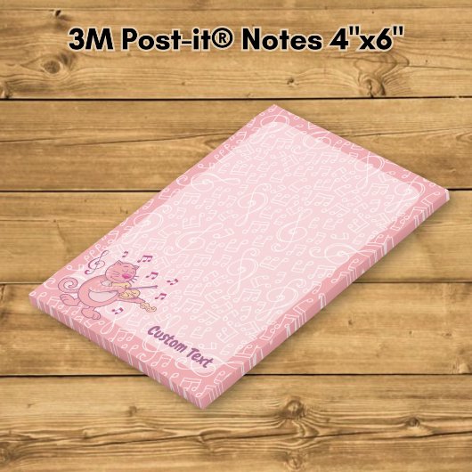 Roze kat met viool Post-it-notities Post-it® Notes